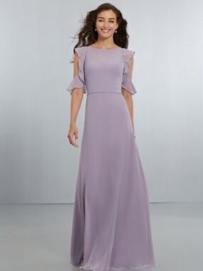 NWT MORI LEE FRENCH LILAC CHIFFON GOWN SIZE 10